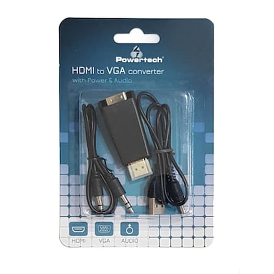 Αντάπτορας Powertech HDMI Male σε VGA / 3.5mm Female image 1