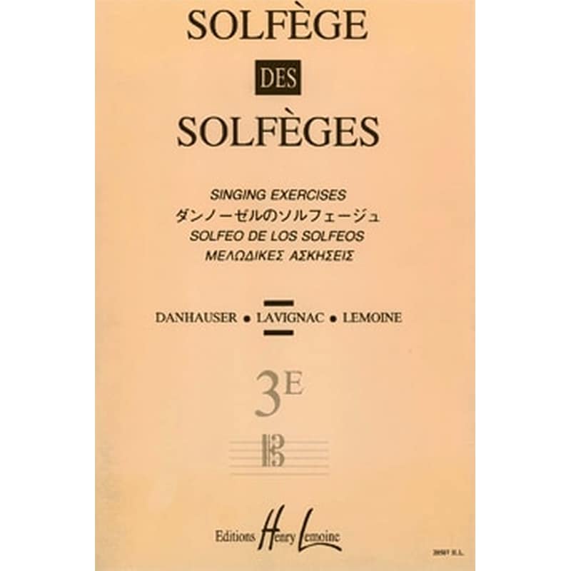 HENRY LEMOINE Solfege Des Solfeges 3e