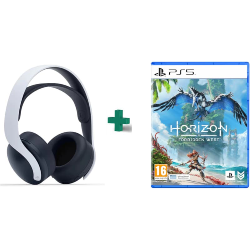 Sony PS5 Pulse 3D Wireless Headset – Ασύρματα Ακουστικά Κεφαλής – Λευκό + Horizon Forbidden West