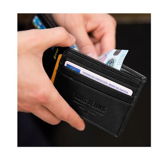 Πορτοφόλι Ανδρικό Δερμάτινο Lois Μαύρο image 5