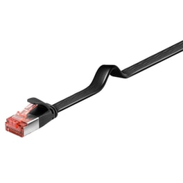 Καλώδιο Goobay 94237 U/FTP&nbsp;(STP) Cat.6 Flat 10m Μαύρο