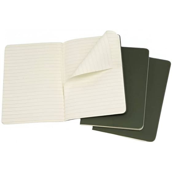Σημειωματάριο Moleskine Ριγέ Cahier Myrtle Green Small (3 Τεμάχια) image 1