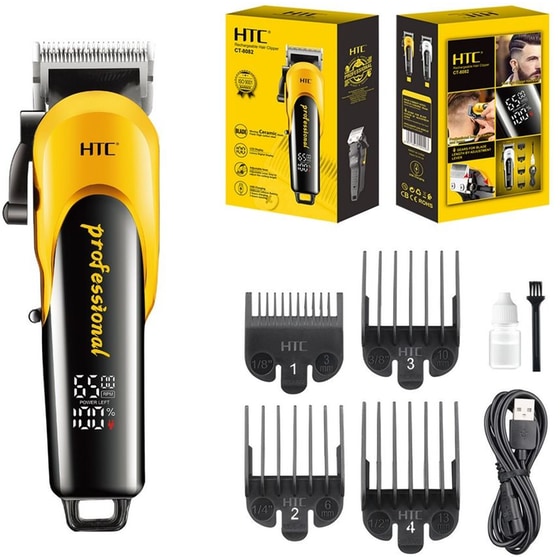 HTC CT-8082 Trimmer Επαναφορτιζόμενο Κίτρινο/Μαύρο image 1