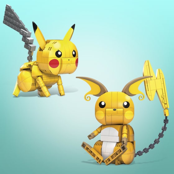 Mega Bloks Τουβλάκια Pokemon - Pikachu Evolution Trio (621 Κομμάτια) image 1