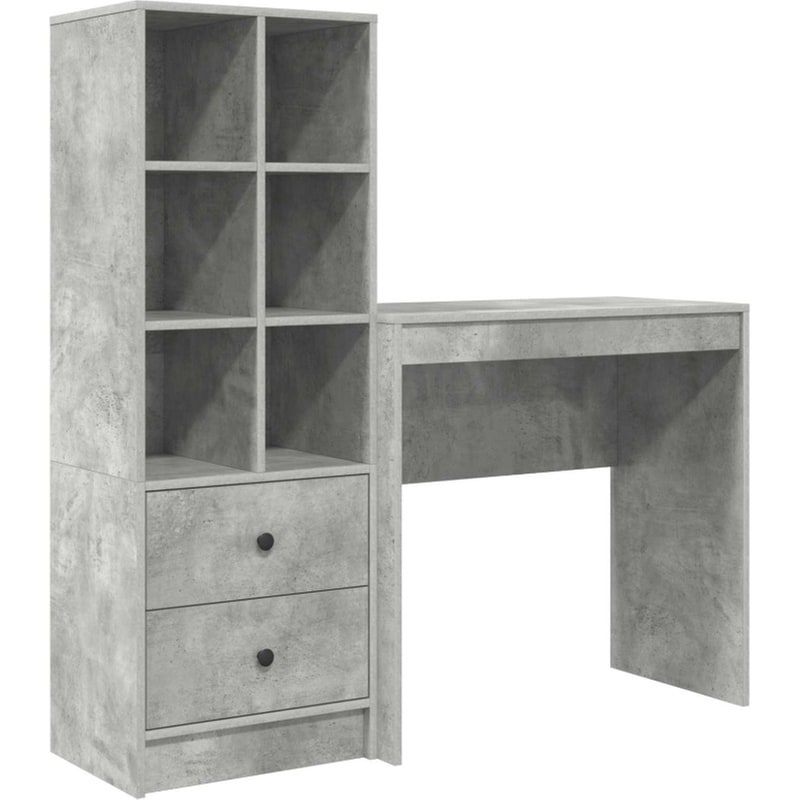 Γραφείο VidaXL 125,5x40x127 cm - Γκρι Σκυροδέματος (2 τεμ.)