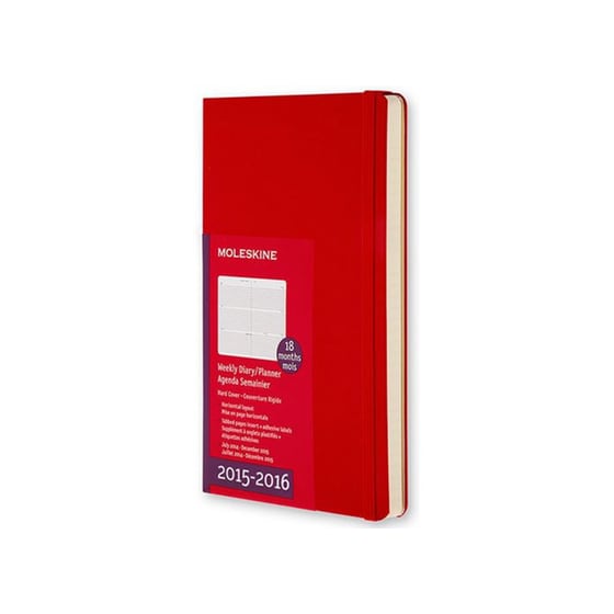 Moleskine Ημερολόγιο 18μηνο 2016 Εβδομαδιαίο Οριζόντιο Soft Cover Large Κόκκινο image 0