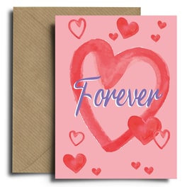 Ευχετήρια Κάρτα Spread The Magic Kraft Forever Hearts - 12x17cm