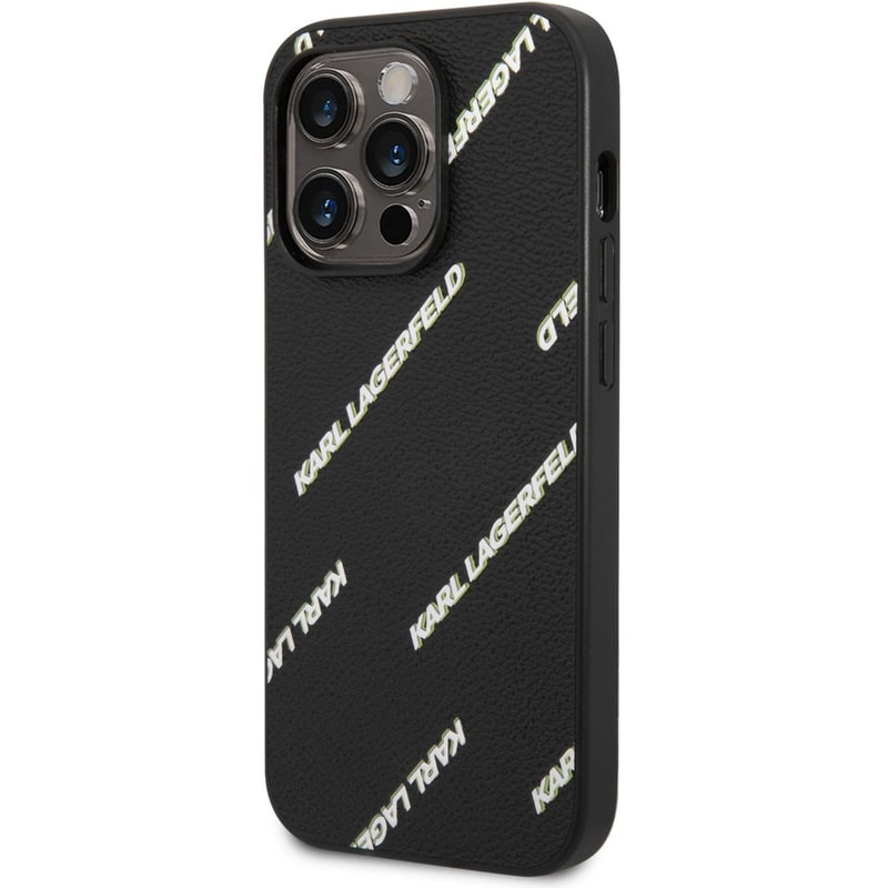 KARL LAGERFELD Karl Lagerfeld Logomania Θήκη Προστασίας Από Δερματίνη – Iphone 14 (μαύρο – Klhcp14lpgmlkfk)