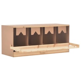Vidaxl Φωλιά Για Κότες Με 4 Θέσεις 106x40x45 Εκ. Από Μασίφ Ξύλο Πεύκου