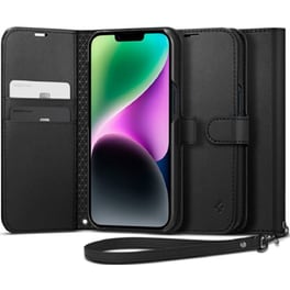 Θήκη Apple iPhone 14 - Spigen Wallet S με Αποσπώμενο Λουράκι Χειρός - Μαύρο