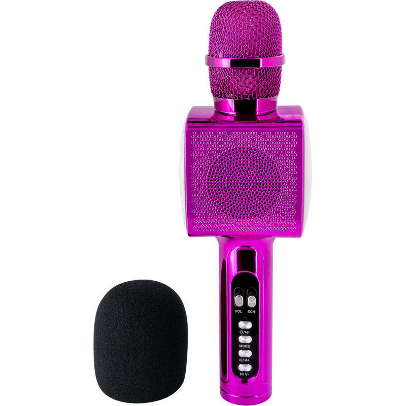 BIGBEN Μικρόφωνο Karaoke Bigben PARTYBTMIC2BK με εφέ φωτισμού 15W - Pink