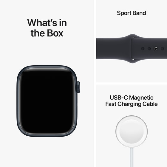 Apple Watch Series 8 Midnight Aluminium 41mm GPS - Midnight Sport Band Regular image 8