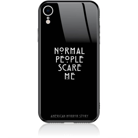 Normal People Scare Me Phone Case Design 50051  -  Iphone Xr  -  Tempered Glass Case image 0