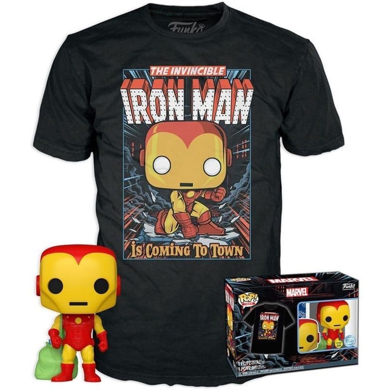 Funko Pop! Box: Marvel Comics - Iron Man (gitd) Pop! Tee (s)