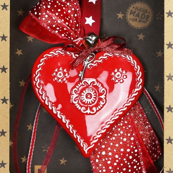 Γούρι Synchronia&nbsp;Κόκκινο&nbsp;Κεραμικό Καρδιά image 2