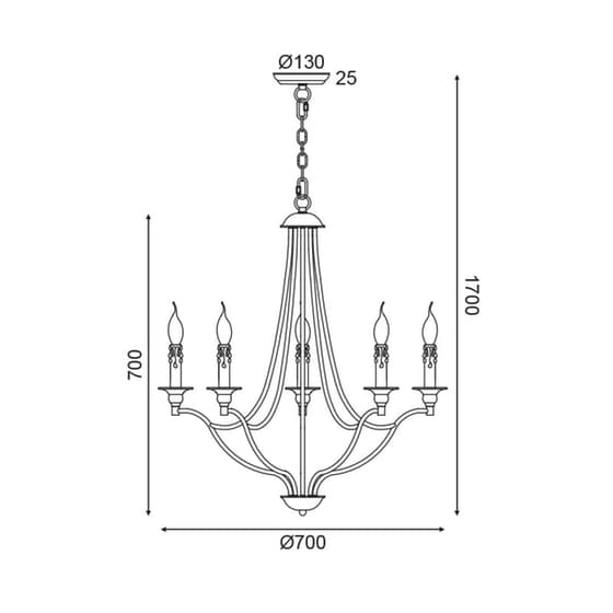 Πολυέλαιος Οροφής Aca Lyon Eg5875p70r Μεταλλικός 70x70x70 cm - Εκρού image 1
