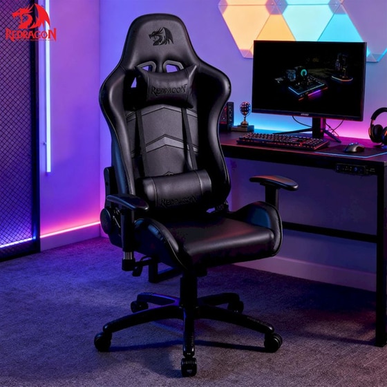 Καρέκλα Gaming Redragon C326 από Δερματίνη Μαύρη image 2
