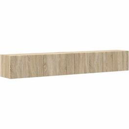 Έπιπλο Τηλεόρασης VidaXL Επιτοίχιο 2 τμχ 196 x 31 x 29,5 cm - Sonoma Δρυς