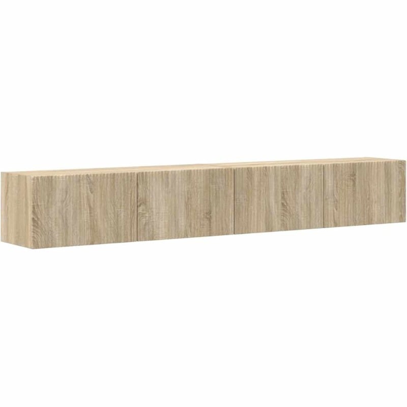 Έπιπλο Τηλεόρασης VidaXL Επιτοίχιο 2 τμχ 196 x 31 x 29,5 cm - Sonoma Δρυς