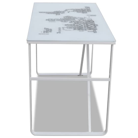 Γραφείο Μελέτης VidaXL από Γυαλί 120x60cm - Λευκό image 3