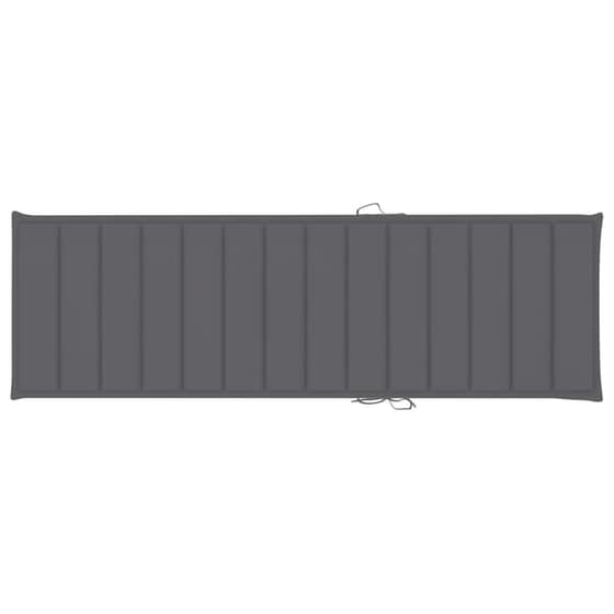 Ξαπλώστρα VidaXL από Μασίφ Ξύλο Ακακίας 200x68x30-86 cm - Γκρι/Ανθρακί image 7
