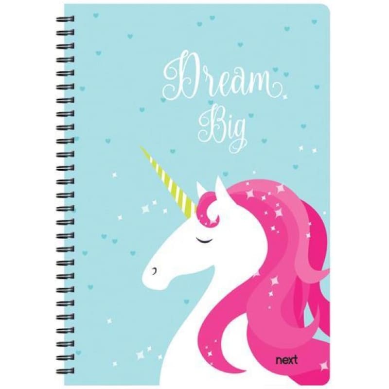 Τετράδιο Σπιράλ NEXT Β5 3 Θεμάτων Unicorn (1 Τεμάχιο)