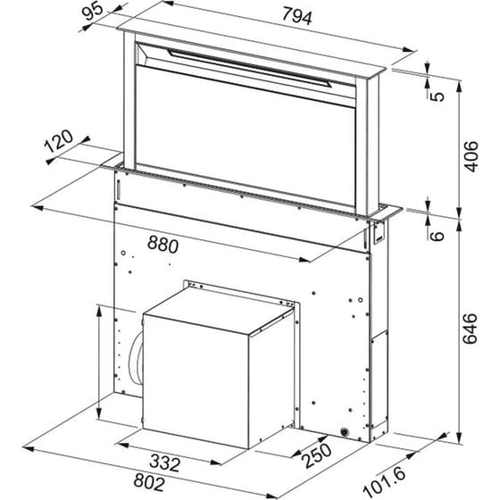 FRANKE DOWNDRAFT 88 cm Μαύρο Απορροφητήρας Πάγκου image 4