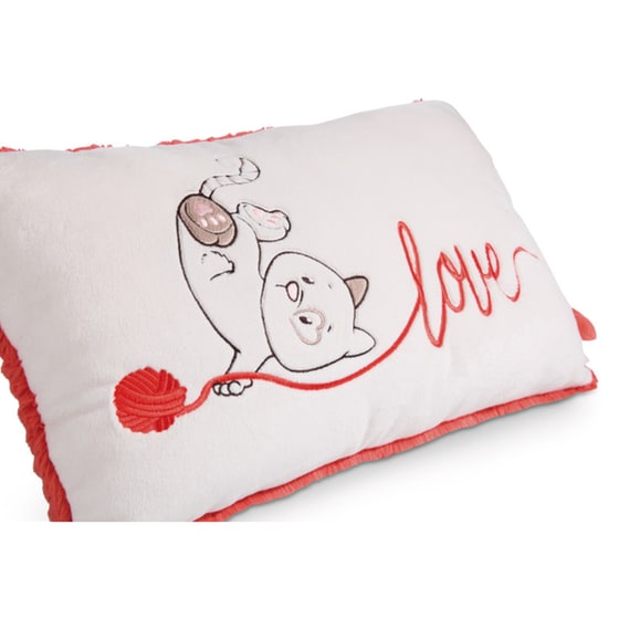 NICI Λούτρινο Μαξιλάρι Rectangular Cushion Cat Love Cat 43x25 cm image 1