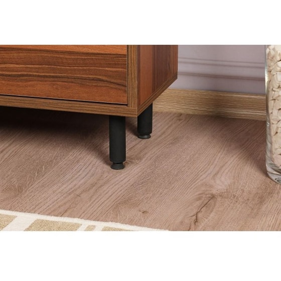 Βιβλιοθήκη 24Mall Volo από Μοριοσανίδα/Μέταλλο 110x30x140 cm - Καρυδί/Ανθρακί image 4