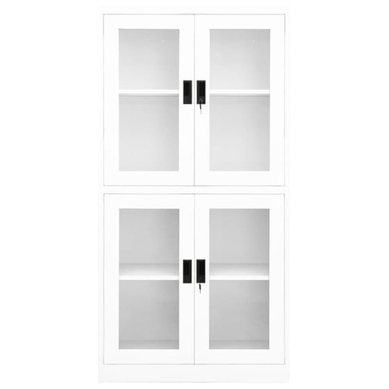 Ντουλάπα Γραφείου VidaXL από Ατσάλι 90x40x180 cm - Λευκό image 2