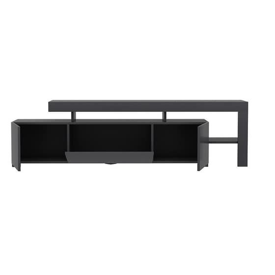 Έπιπλο Τηλεόρασης Unico από Μοριοσανίδα 192x37x53 cm - Ανθρακί image 2