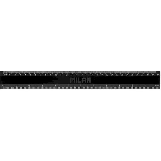 Χάρακας Milan Μαύρος 30cm image 1