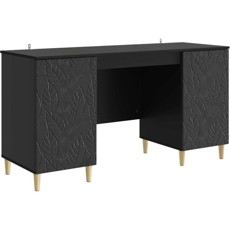 Γραφείο VidaXL από Επεξεργασμένο Ξύλο 142,5x50x75 cm - Μαύρο