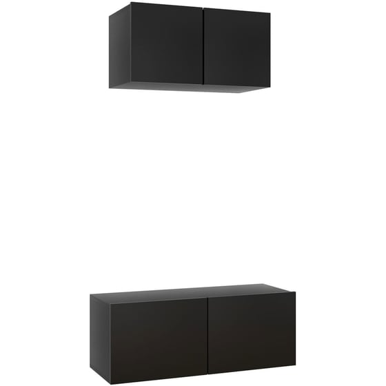 Έπιπλα Τηλεόρασης VidaXL Μοριοσανίδα 2 Τμχ 60x30x30cm - Μαύρο image 0