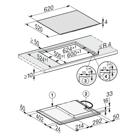 MIELE  KM7361FL 62.6 cm Μαύρο Εστία Επαγωγική Αυτόνομη image 4