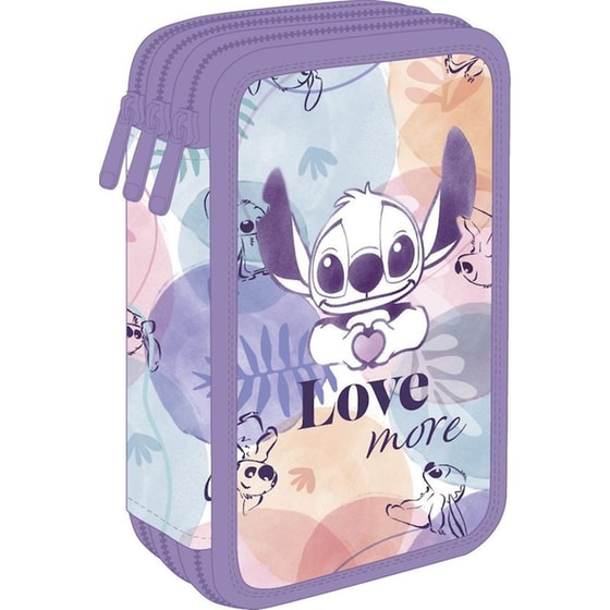 Κασετίνα Παραλληλόγραμμη Γεμάτη Coolpack Jumper 3 Disney Stitch Μωβ image 0