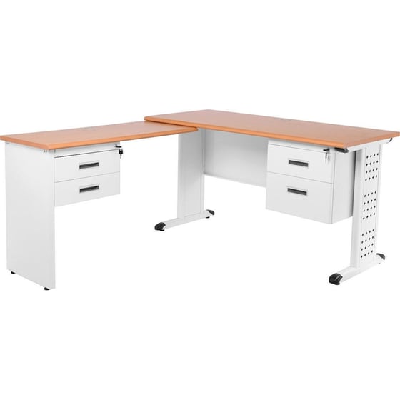 Γραφείο 24Mall 140x100x75cm Λευκό - Maple image 0