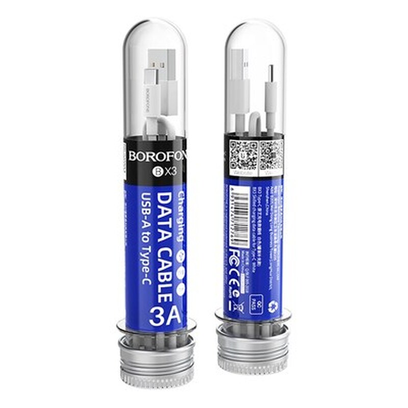 Borofone Stand Καλωδίων Bx3 Usb Σε Type-c, 1m, 30τμχ, Λευκό