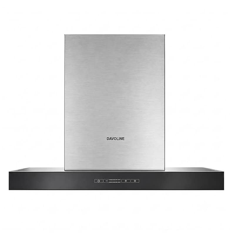 DAVOLINE TATE 060 IX-BL 60 cm Μαύρο/Inox Απορροφητήρας Καμινάδα - Τζάκι