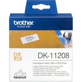 Αυτοκόλλητες Ετικέτες Brother DK-11208 38 x 90mm (400τμχ) - Λευκές
