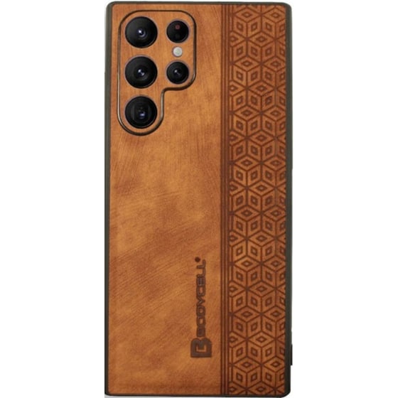 Θήκη Samsung Galaxy S22 Ultra 5G - Bodycell Pattern Leather - Brown image 0