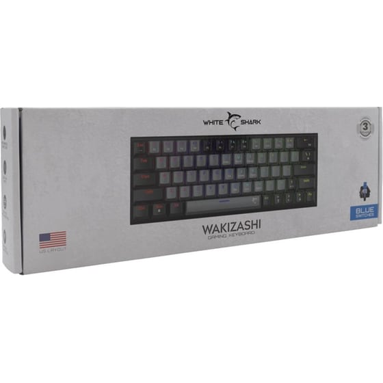White Shark Wakizashi Gaming Μηχανικό Ενσύρματο Πληκτρολόγιο RGB Μαύρο/Γκρι (US) image 7