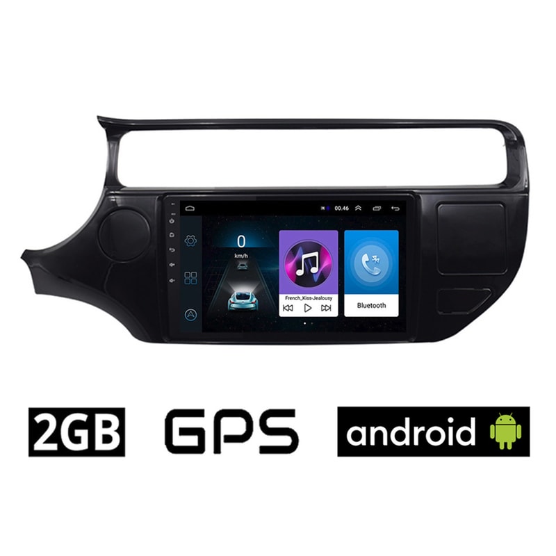 Οθόνη αυτοκίνητου 2GB με GPS, Wi-Fi για KIA RIO (2015 - 2017) - Μαύρο