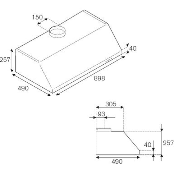 BERTAZZONI KU90PRO1XA 90 cm Inox Απορροφητήρας Ελεύθερος image 1