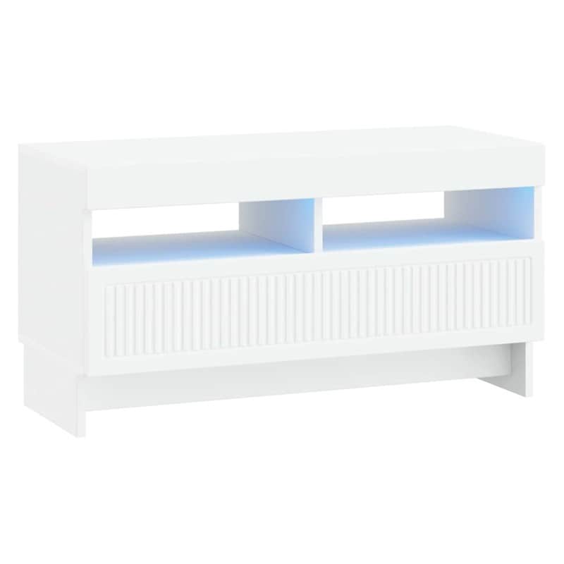 Έπιπλο Τηλεόρασης με LED VidaXL από Επεξεργασμένο Ξύλο - Λευκό