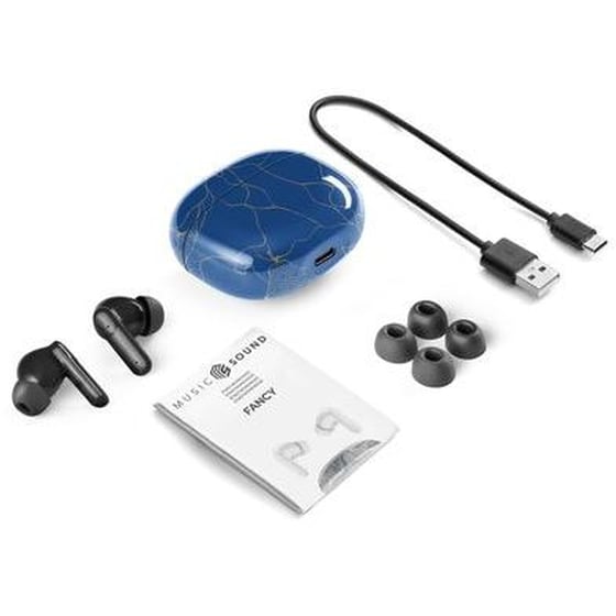 Ακουστικά bluetooth Music Sound Fancy -Μπλέ image 3