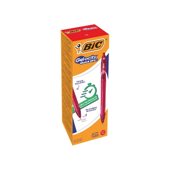 Στυλό Gel BIC Gelo Quick Dry 0.7 mm Κόκκινο image 1