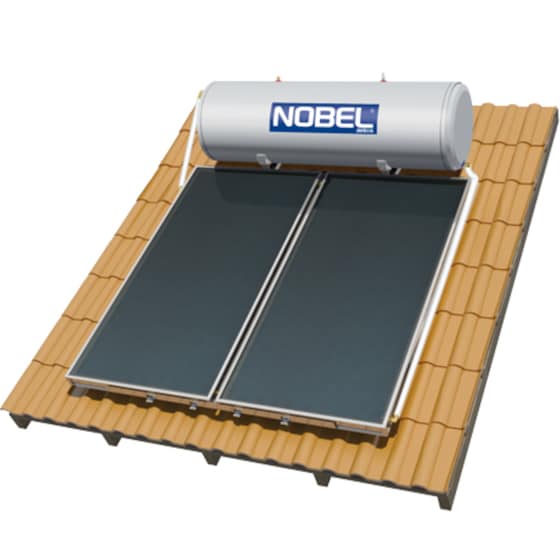 Ηλιακός Θερμοσίφωνας NOBEL Aelios Glass 160L/3τμ Διπλής Ενέργειας Ταράτσας image 4