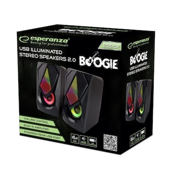 Ηχεία 2.0 Esperanza Boogie 5W - Μαύρο image 2