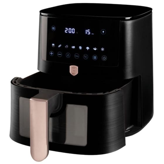 BERLINGER HAUS BH-9488 με Αποσπώμενο Κάδο 1400 W 5 L Μαύρο/Ροζ Χρυσό Φριτέζα Αέρος image 1